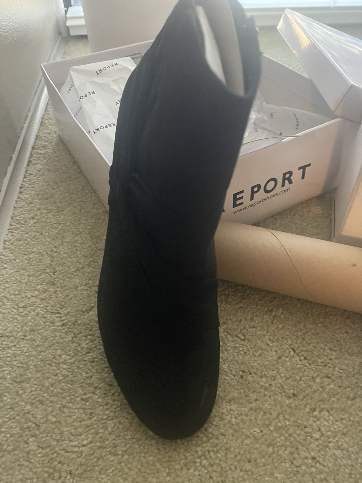 Report Ankle Booties, Suede, Size 10