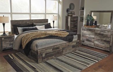 Derekson King Storage Bed By Ashley Furniture - GREAT condition!