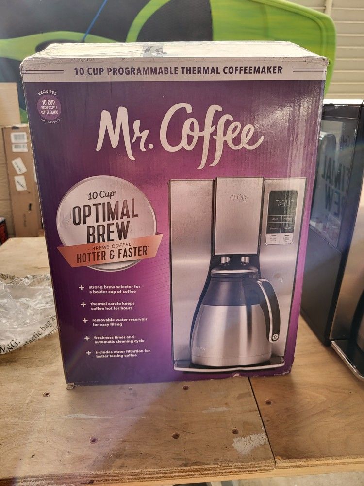 Mr. Coffee 10 Cup Thermal Programmable Coffeemaker, Stainless Steel

