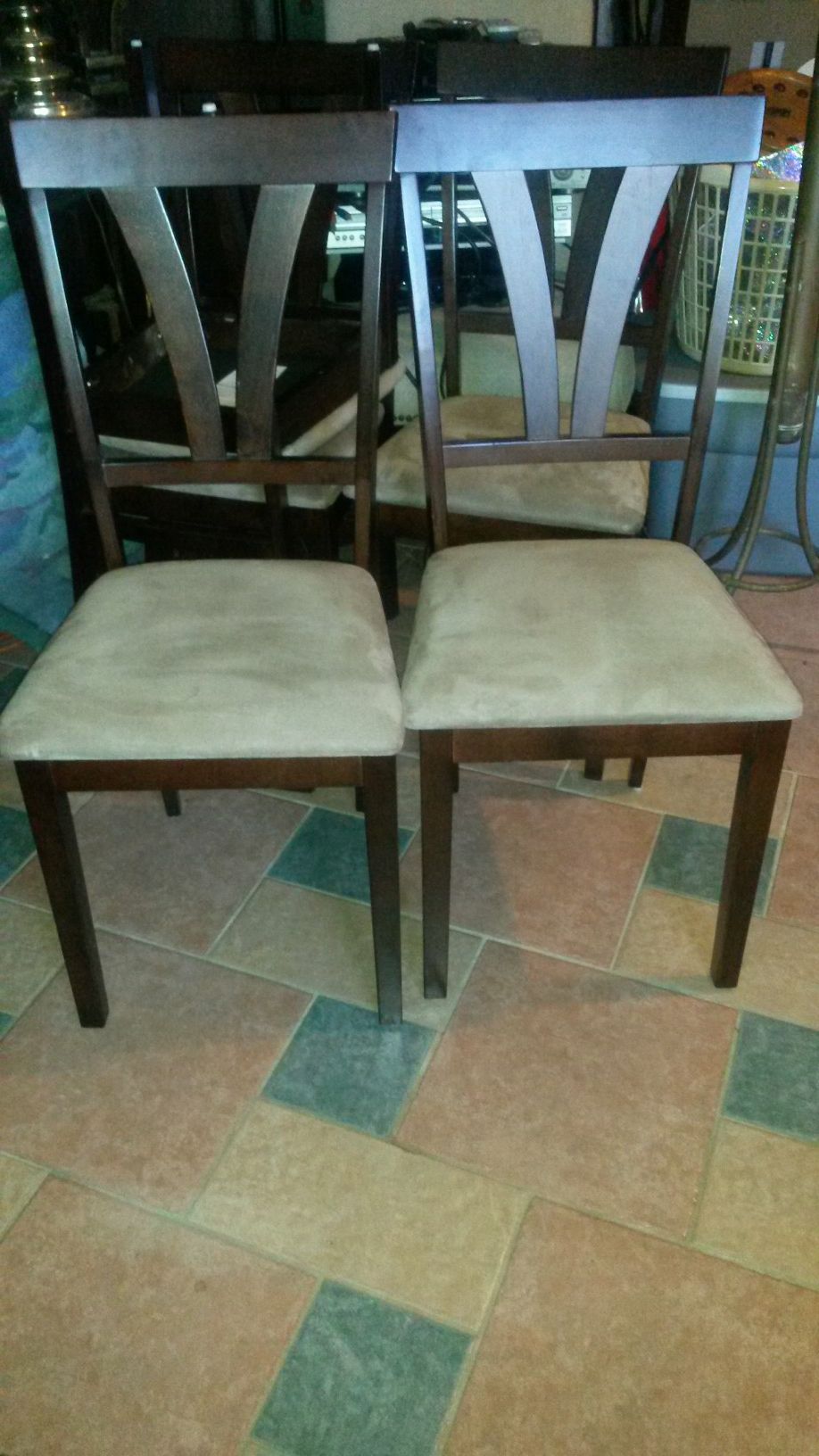 5 new beautiful solid cherry wood chairs