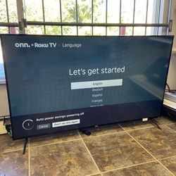 Onn 65” 4K UHD LED Roku Tv W/Remote 11051968