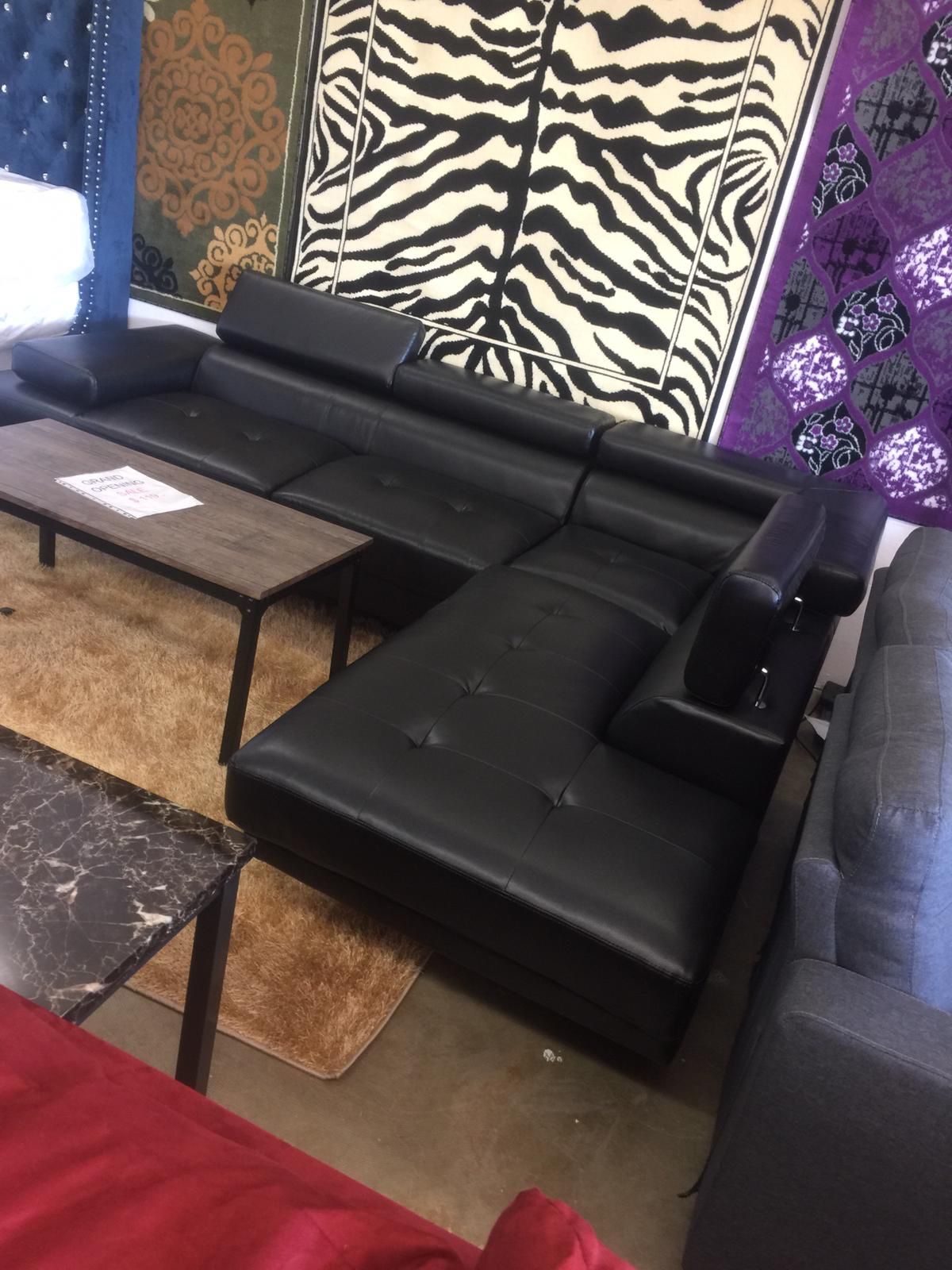 Black leather sectional 1456 belt line rd suite 121 garland tx 75044 finance available ask for mike for a discount