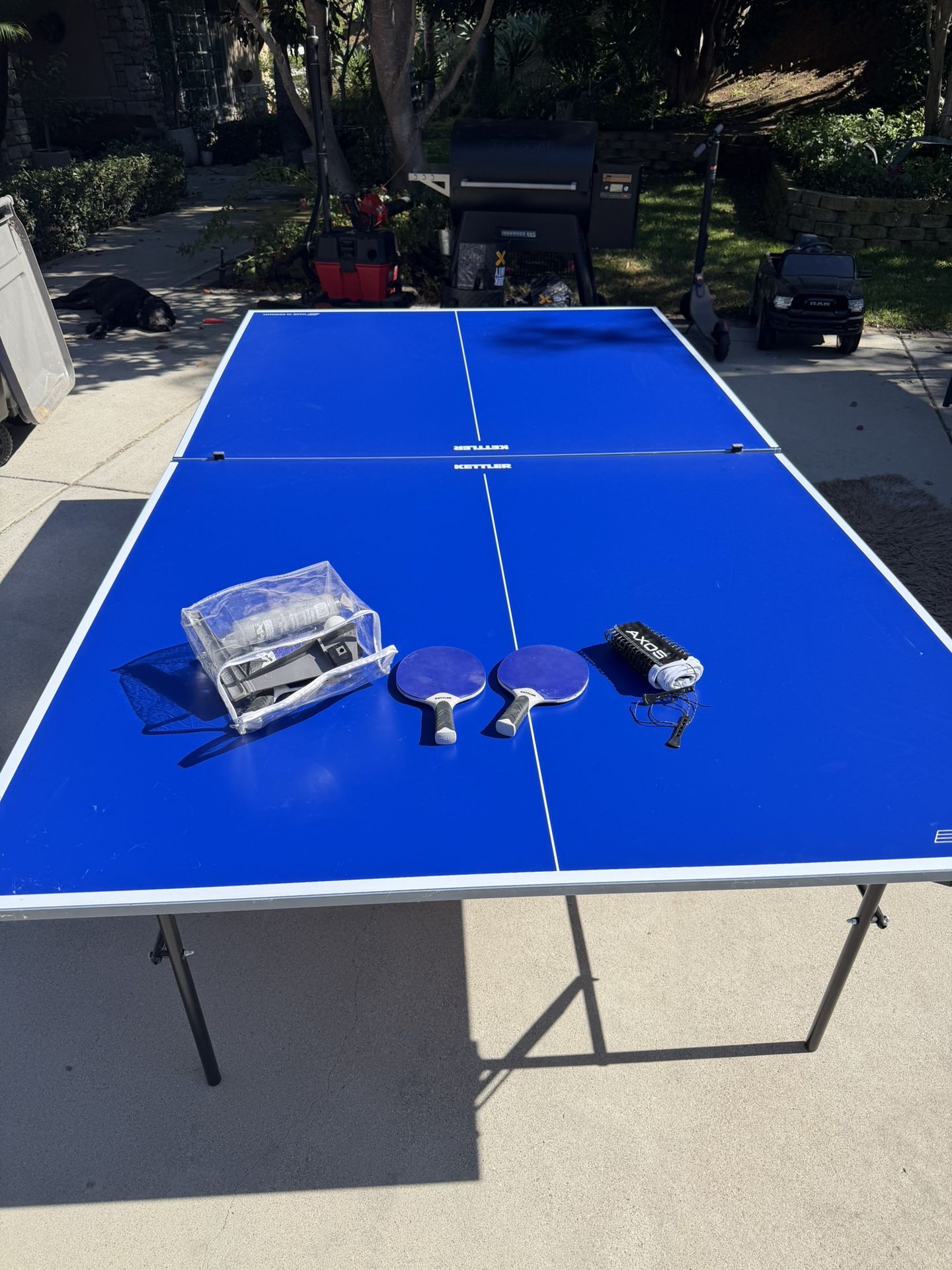Never Been Used ! AXOS KETTLER outdoor Ping-Pong Table With Cover And All Accessories ** OBO