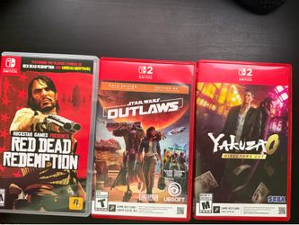 Yakuza 0, Star Wars Outlaws, Red Dead Redemption - Switch 1 and 2 Games