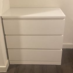 Stunning Modern White & Silver Steel Dresser / Night Stand / Luxury Storage