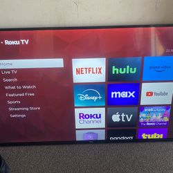 Tcl Roku 55” With Wall Mount 