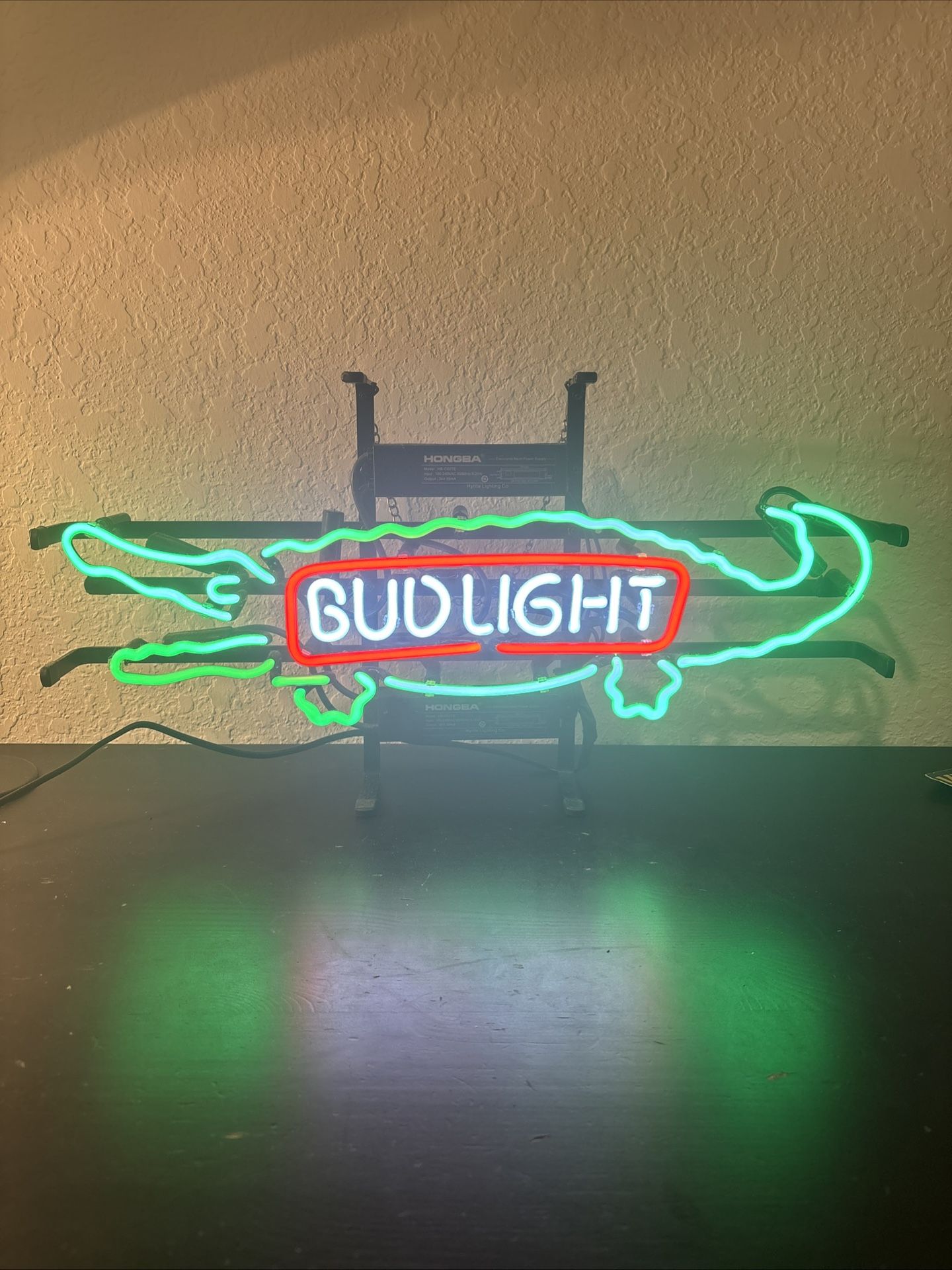 Alligator Gator Beer Bar Open 20"x10" Neon Light Sign Lamp Display Wall Decor