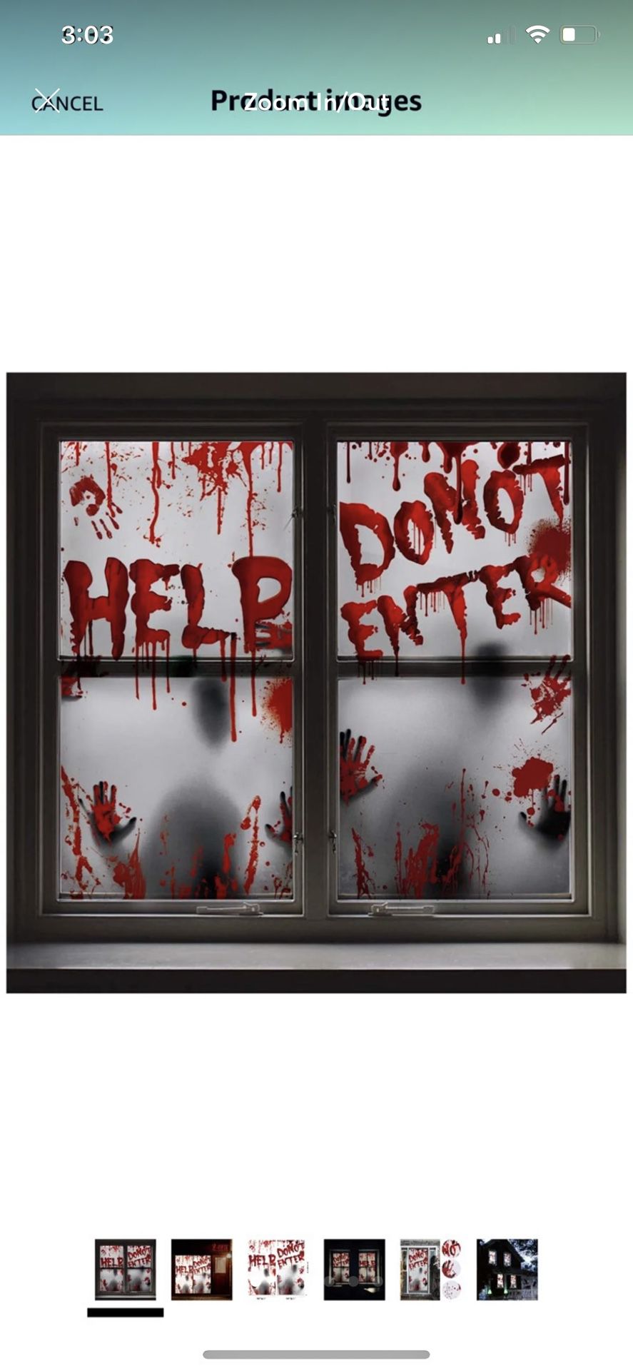 Poster Halloween Decoration - 2PCS Bloody Window Posters, House Indoor Blood Handprint & Shadowy Horrible Holiday Supplies-Do Not Enter