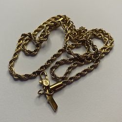 Solid Gold 3mm 20/21 Inch Rope Chain 