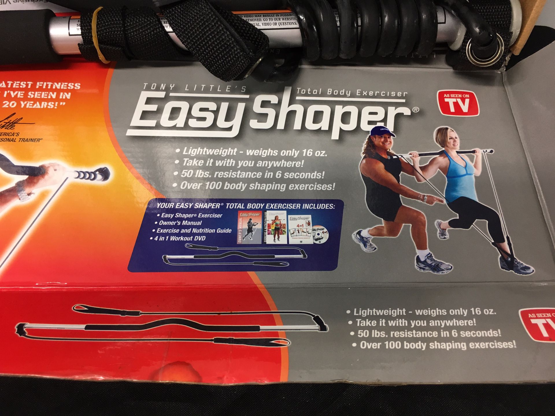 NEW Tony Little's EASY SHAPER. Tony Little's Easy Shaper Total Body Exerciser w/ 4 in 1 Workout DVD + Manuals