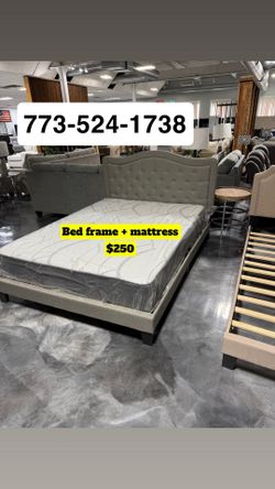 Platform Bed Frame Headboard With Mattress Included Brand New Set $250 Only 