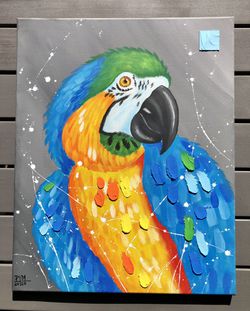Macaw Abstract Painting