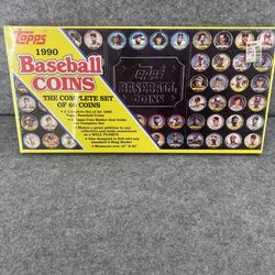 Vintage tops baseball complete coin set sealed never opened.