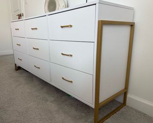 White 9 Drawer Dresser
