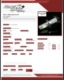 9006 G1 LED Kit