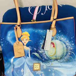Disney Dooney And Bourke Cinderella Tote Bag 