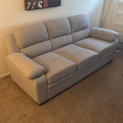 Gray sofa -Raymour & Flanigan