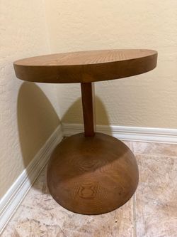 Article Falco Solid Oak Side Table - Smoked Oak
