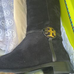 Designer black suede Ryder boot