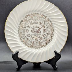 Unique 1969 Vintage Porcelain USA Eagle Zodiac Calendar Plate