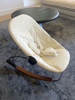 Bloom Coco Go 3-in-1 Baby Bouncer | Organic Cotton | Cappuccino Wood | Travel Bag