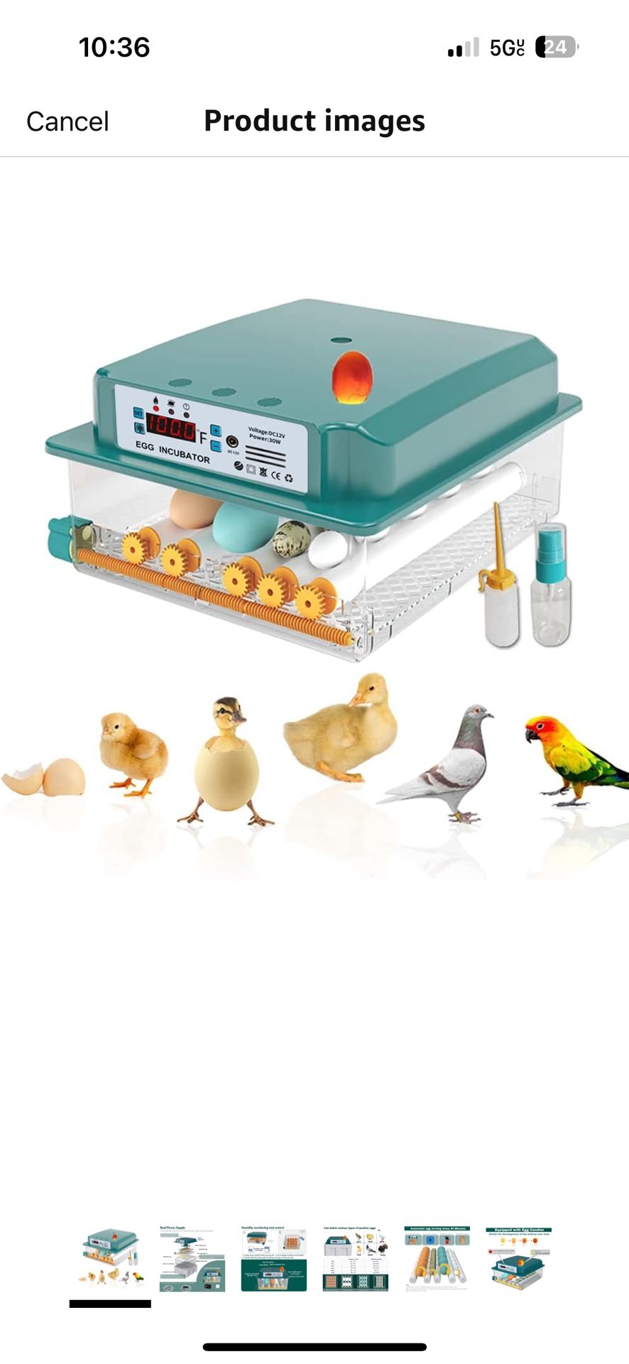 Pro16 Eggs incubators for Hatching Eggs Fahrenheit with Automatic Turner Chicken Incubators Farm Poultry Incubators