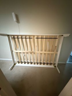 Full size wooded bed Frame with room underneath for storage