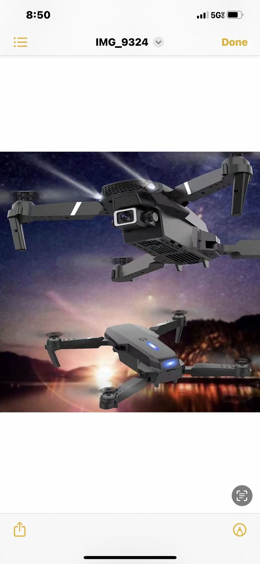 Drone Myshle SMS Drone, Foldable Drones with 4K HD Camera for Adults