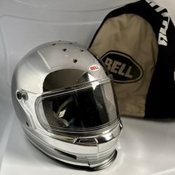 Bell Eliminator Spectrum Full Face Motorcycle Helmet- Chrome -Sz M/L