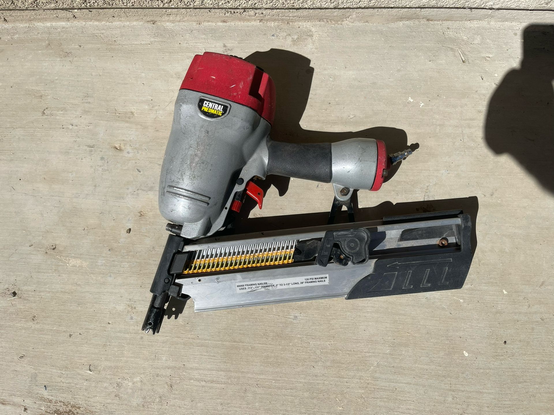 Central Pneumatic Framing Nailer