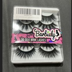 Barbiely False Eyelashes, 5 Pairs Faux Mink Eyelashes Natural Look False Lashes