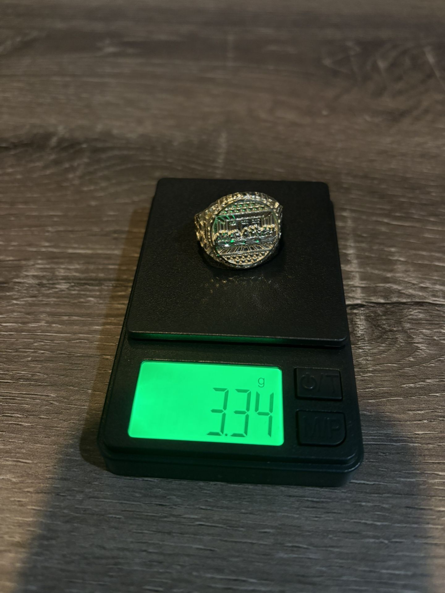 gold nugget/last supper ring