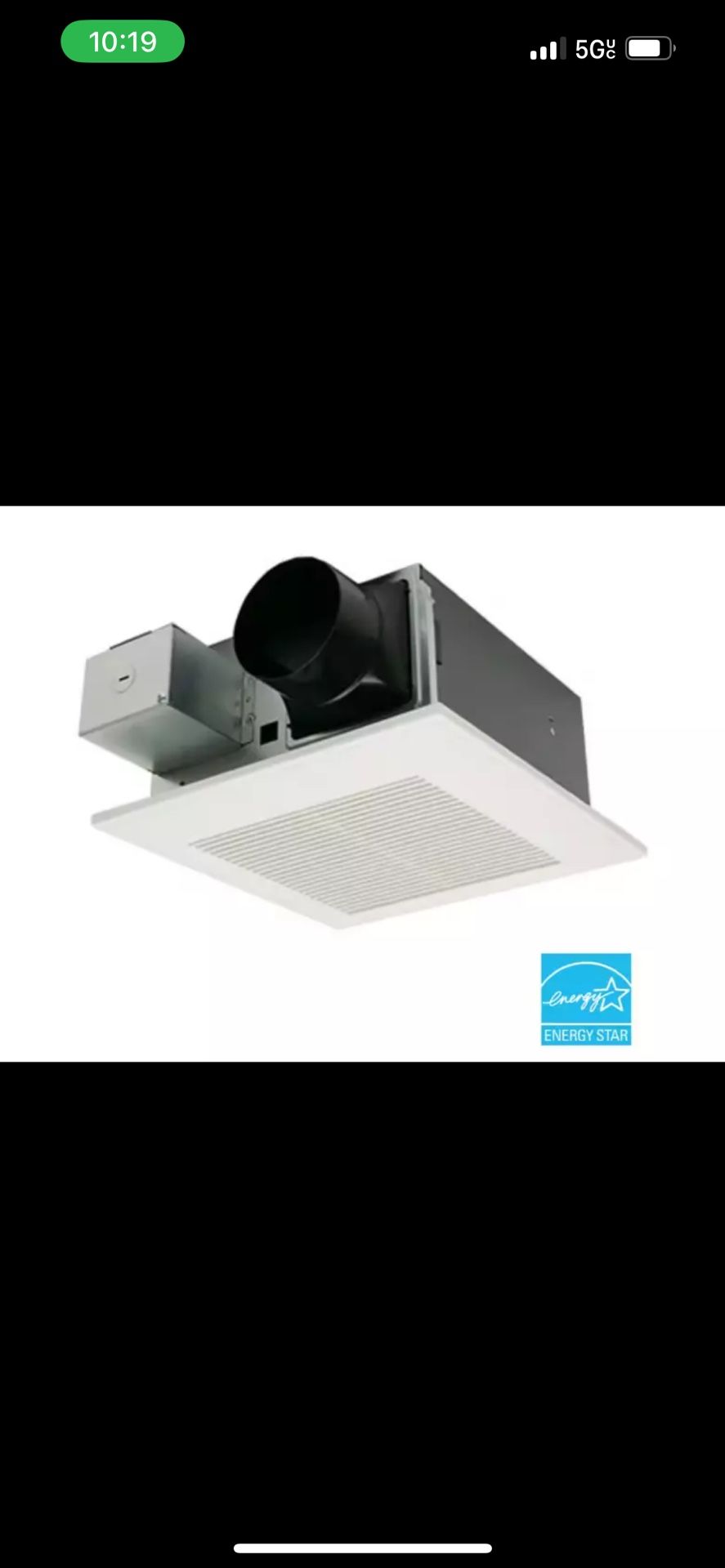Panasonic WhisperFit DC, Pick-A-Flow 50,80,110 CFM Ceiling Bathroom Exhaust Fan