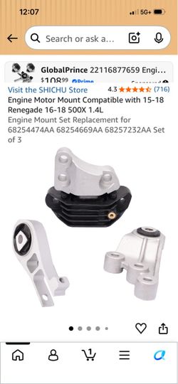 Jeep Renegade motor mount set