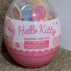 Hello Kitty Easter Egg Easter Chalk Bubbles Activity Fun Set (NEW & SEALED)