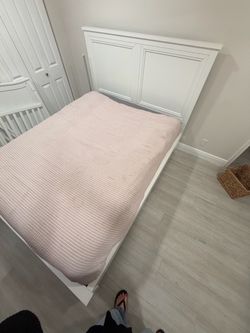 Queen bed frame and boxspring