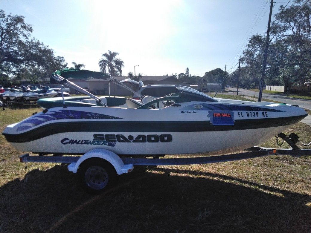 1999 SEADOO CHALLENGER 1800 JET BOAT TWIN ROTAX 787 ENGINES