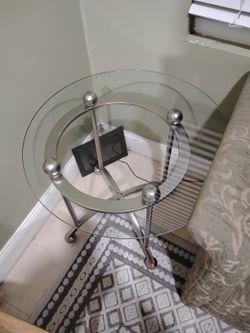 Coffee Or End Table W Two Glass Tops