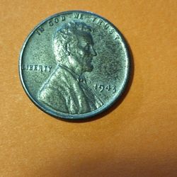 1943 Steel Wheat Back Lincoln Cent