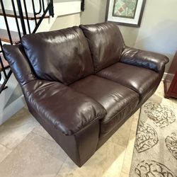 Leather Love Seat