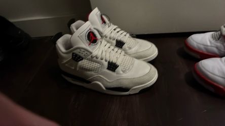 Jordan fours red and white and Jordan fours flight club