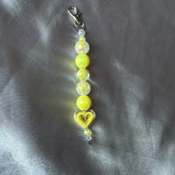 Handmade Key Chain/Purse Charm Yellow 