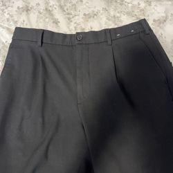 Uniqlo wide pleated trousers size L black