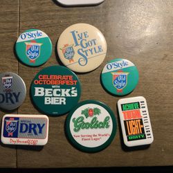 Beer Advertising Buttons 