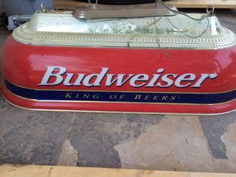 Budweiser overhead pool table light