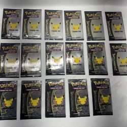 Pokemon Celebrations 25th Anniversary Booster Packs Lot Of 17