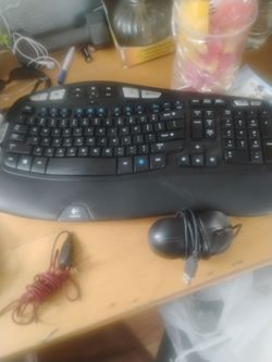 Logitech Ergonomic Keyboard with Wired Mouse