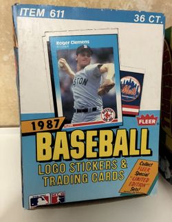 1987 FLEER Baseball Wax Box 36 Sealed Packs