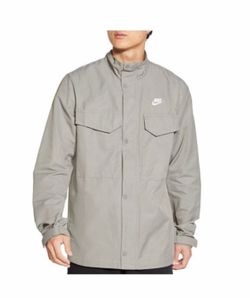 Excellent Condition Nike Men's Sportswear Woven Field Jacket in Grey Large