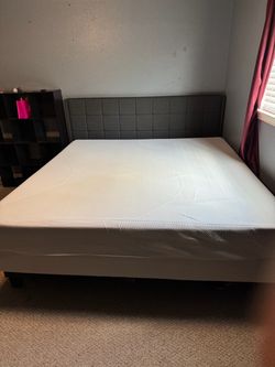 King Size Mattress with Upholstered Headboard